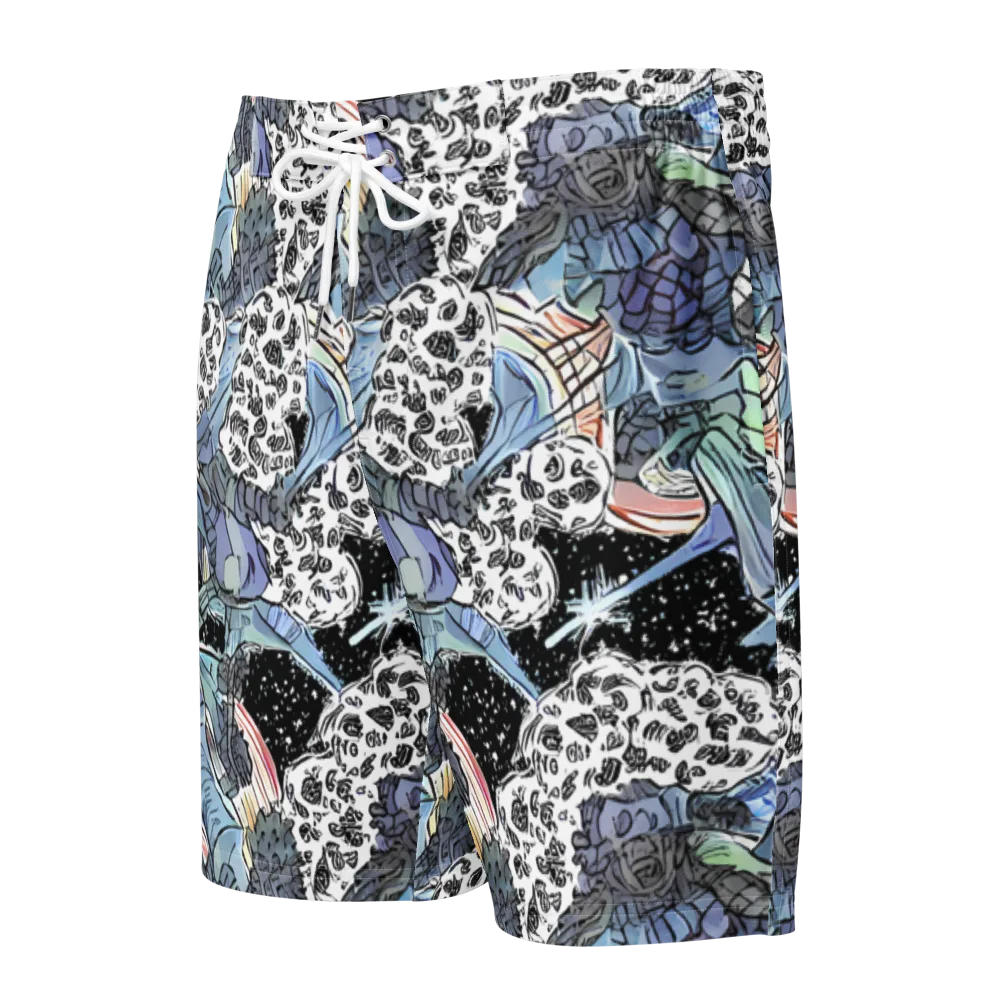 Icy Collage on Men's Board Shorts — Front