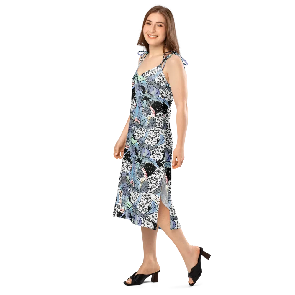 Icy Collage on Slip Dress — Left Front