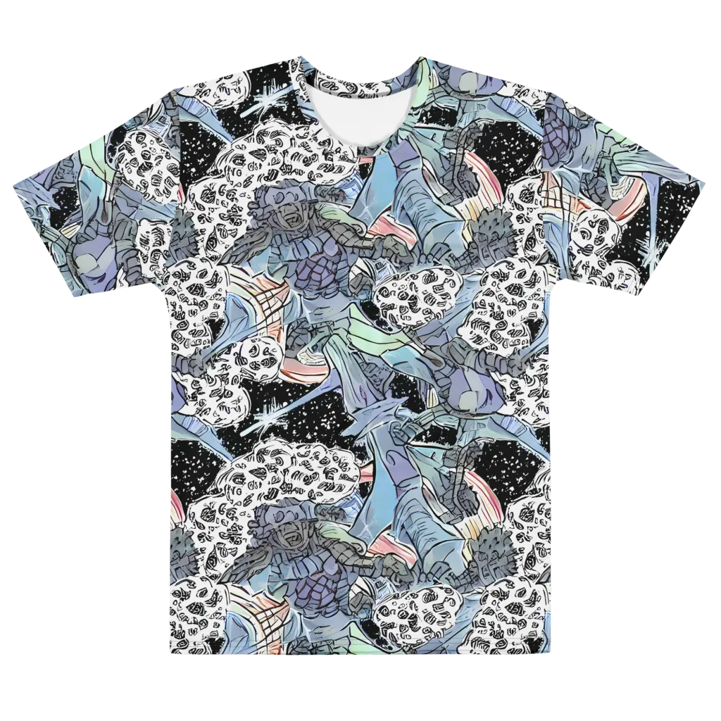 Icy Collage on Men's Cotton Crew Neck T-Shirt — Front