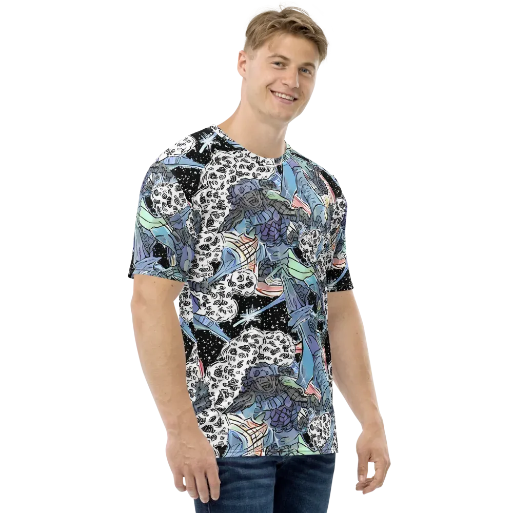 Icy Collage on Men's Crew Neck T-Shirt — Right
