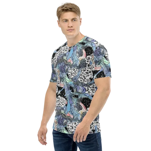 Icy Collage on a Men's Crew Neck T-Shirt