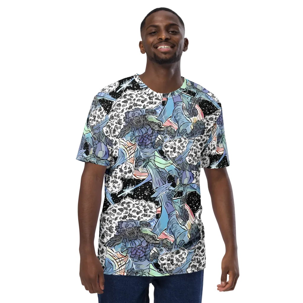 Icy Collage on Men's Crew Neck T-Shirt — Front