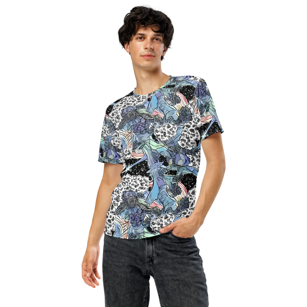 Icy Collage on Men's Crew Neck T-Shirt — Front