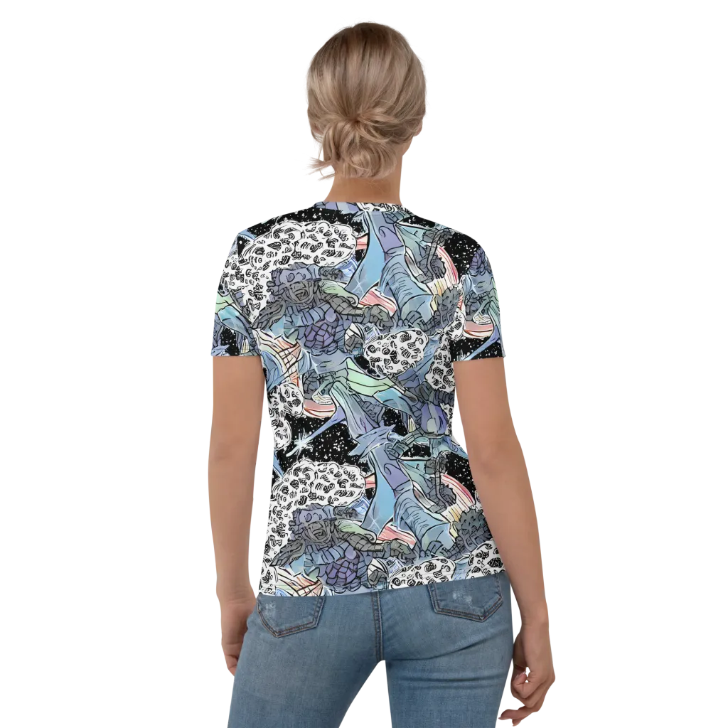 Icy Collage on Women's Crew Neck T-Shirt — Back