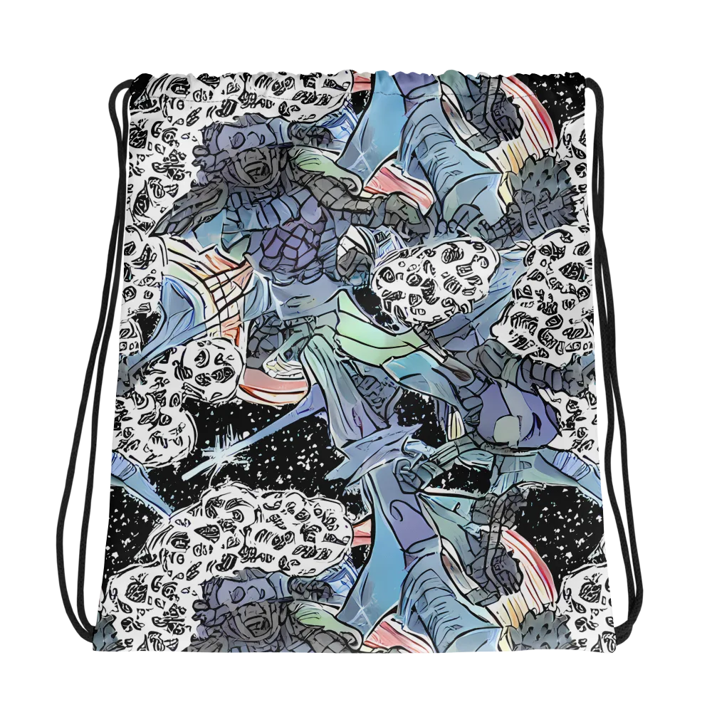 Icy Collage on Drawstring Bag — Photo