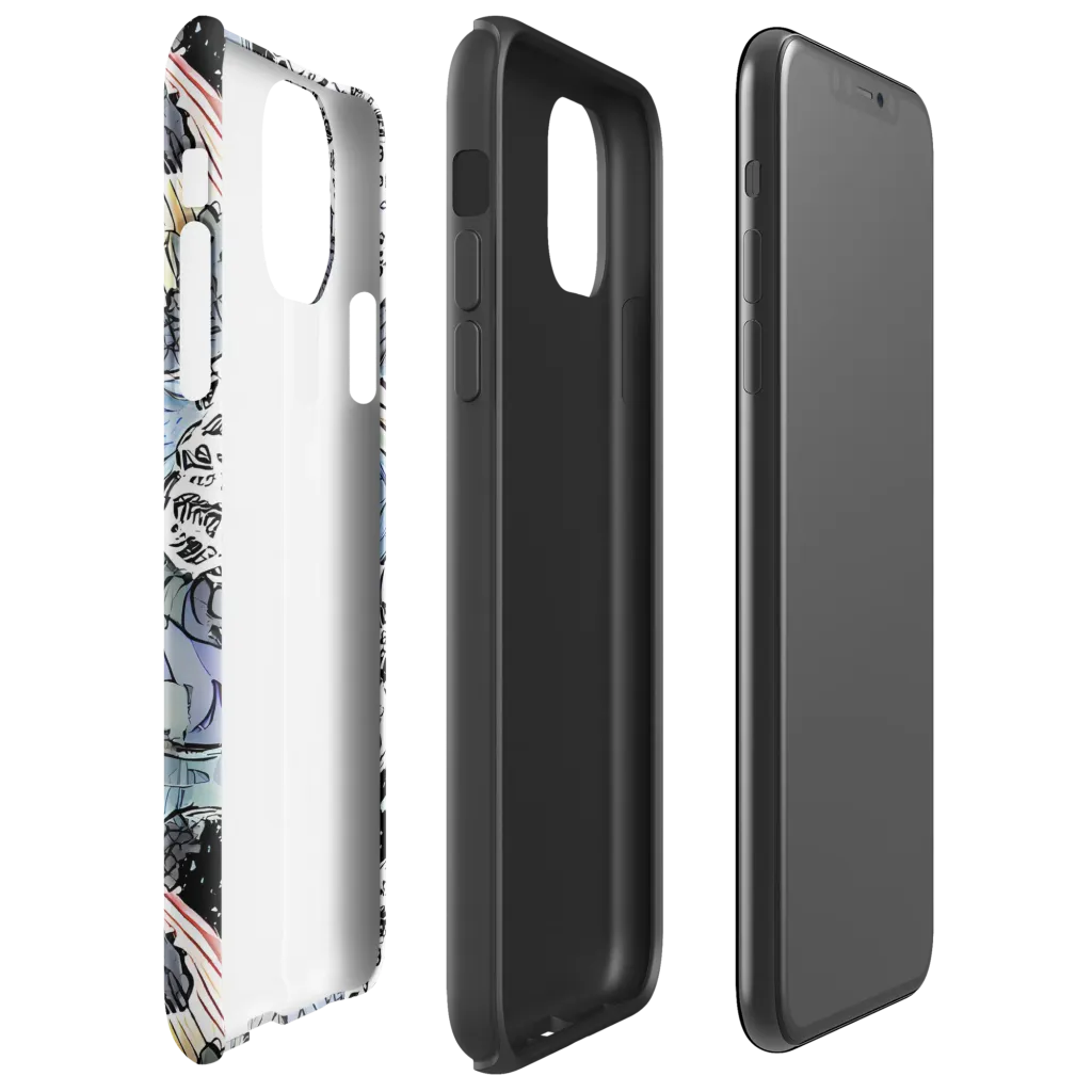 Icy Collage on Tough Case for iPhone® — Right