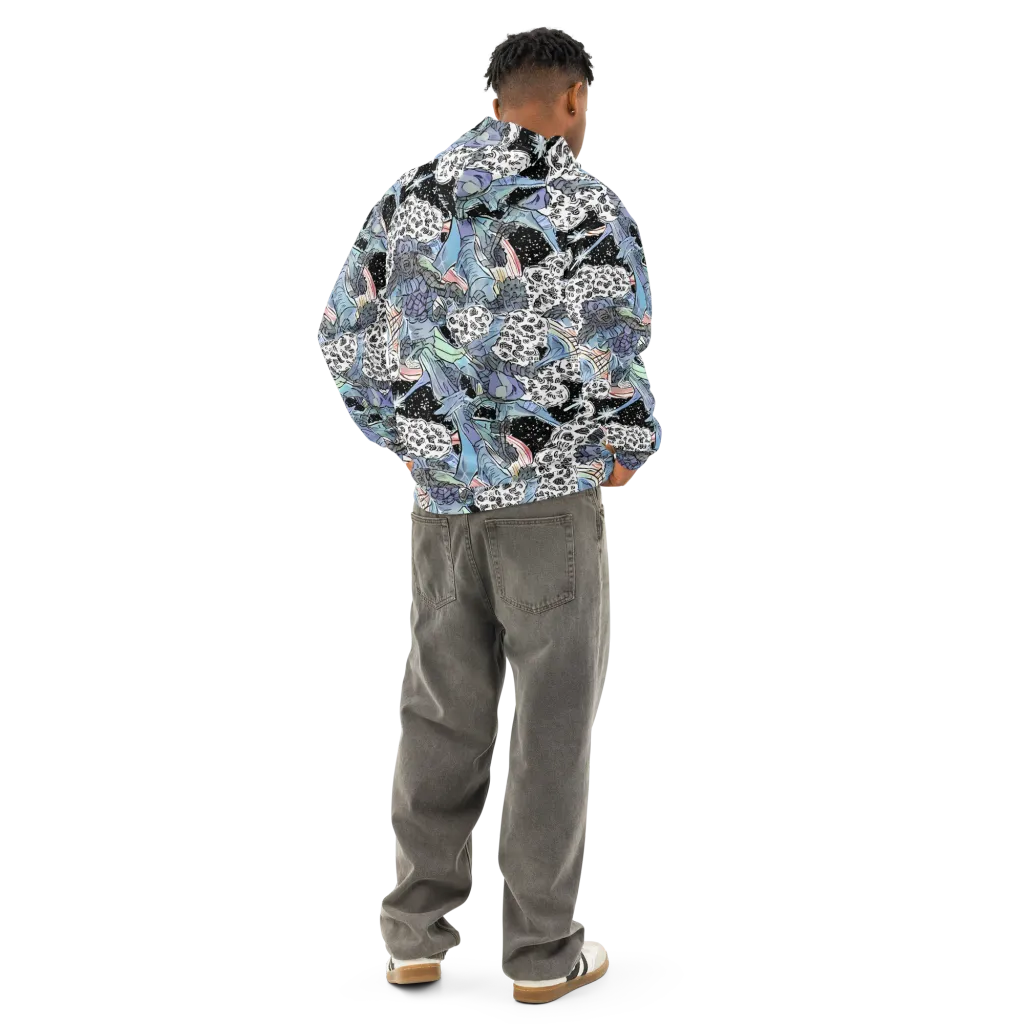 Icy Collage on Cotton Hoodie — Back