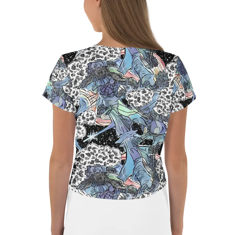 Icy Collage on Crop Tee — Back