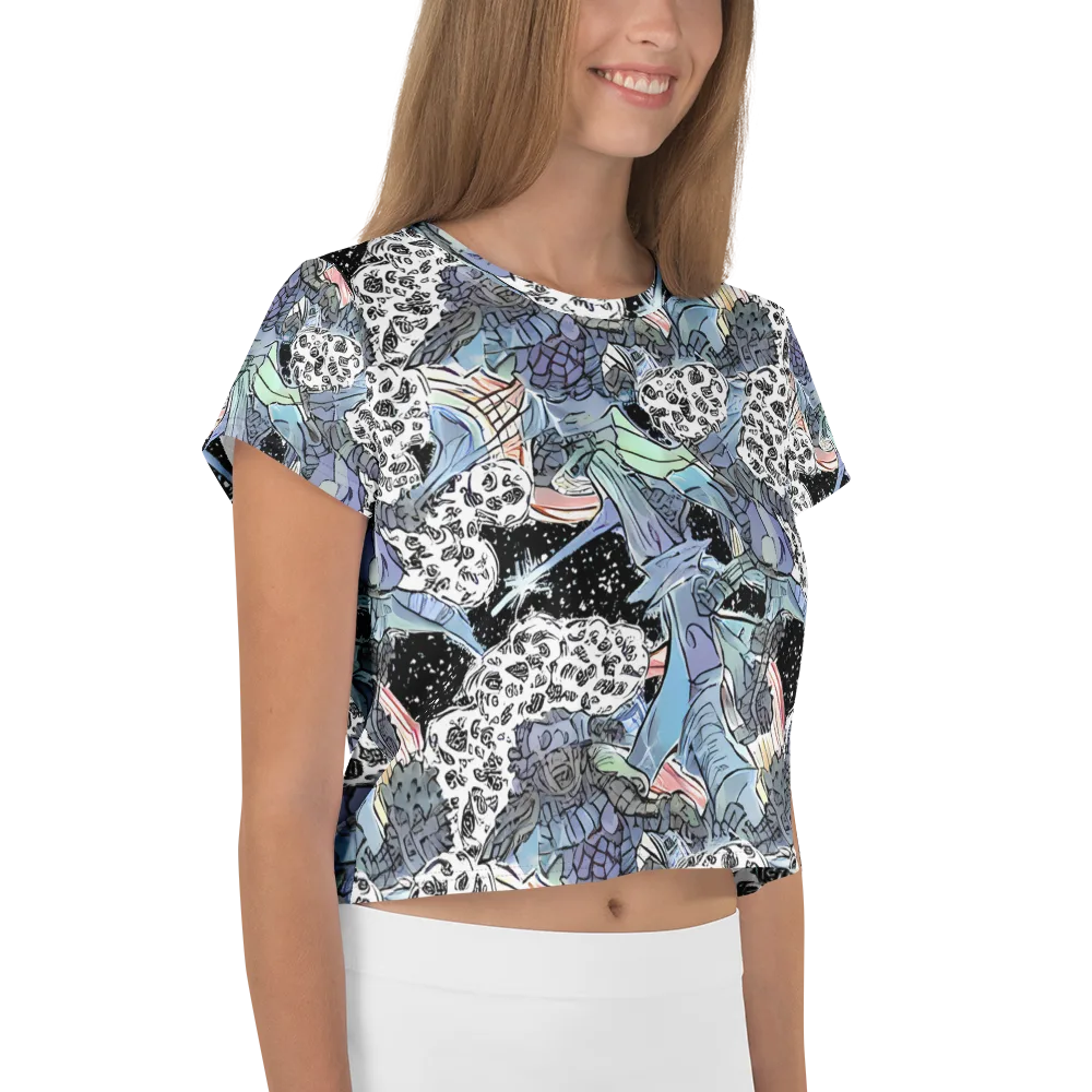 Icy Collage on Crop Tee — Right