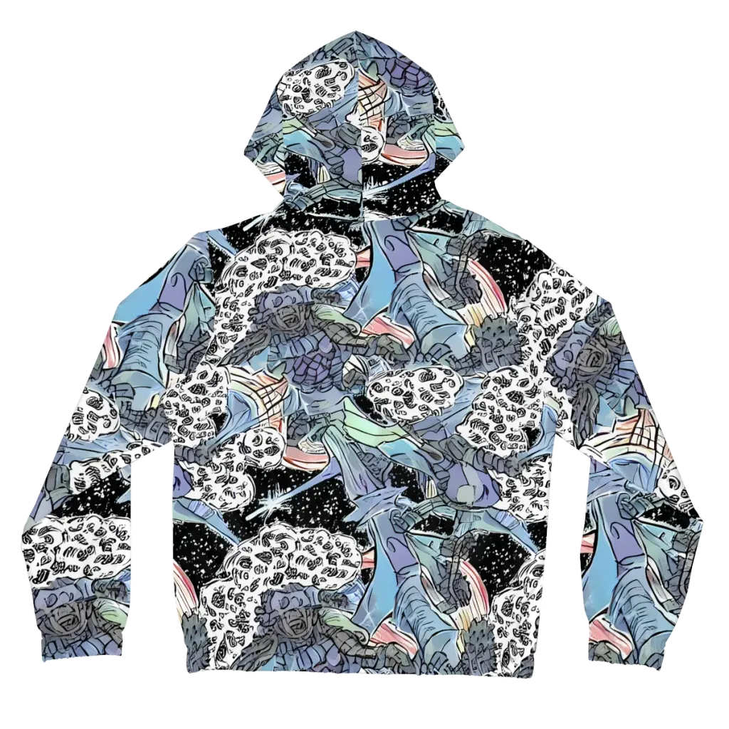 Icy Collage on Women's Full-Zip Hoodie — Back