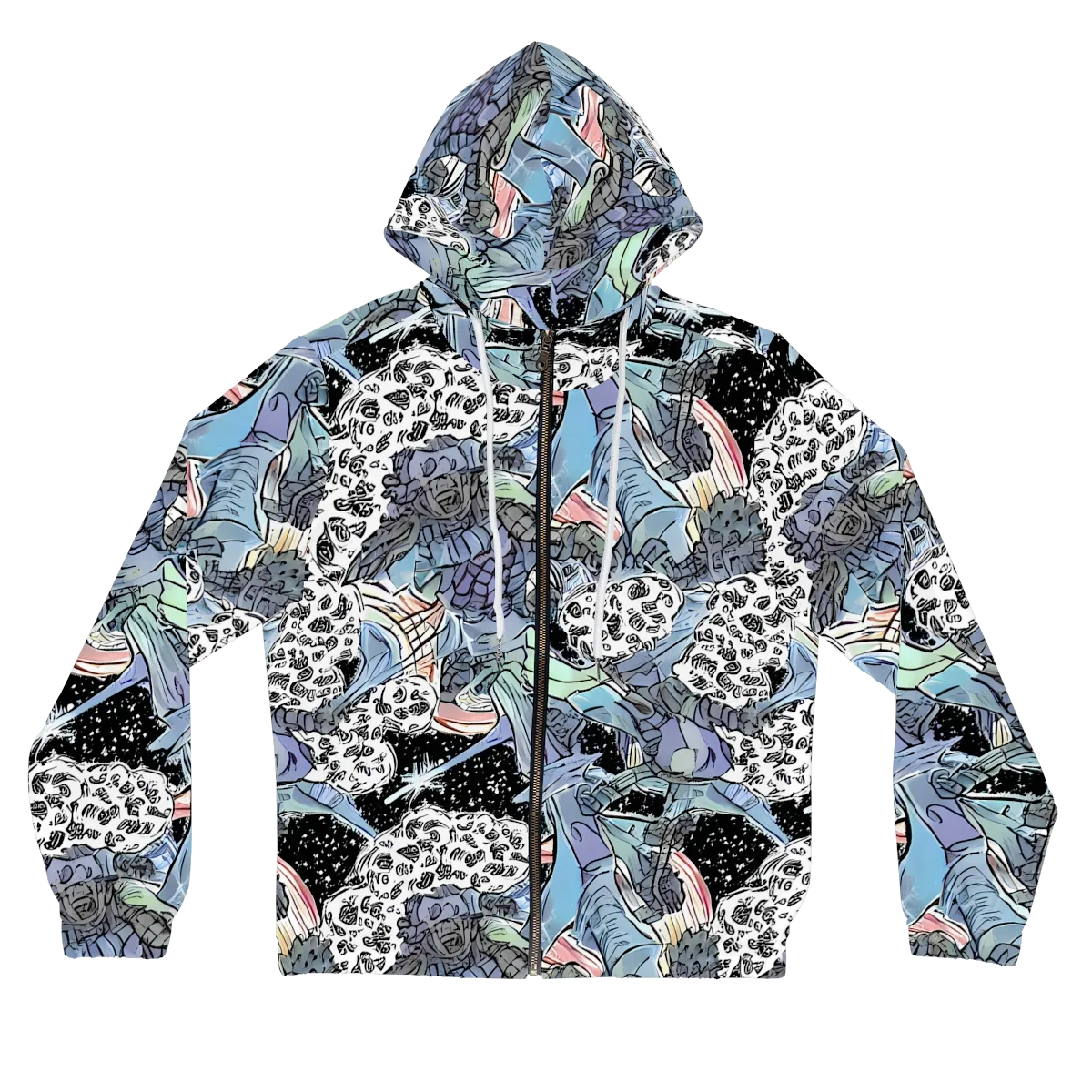 Icy Collage on Women's Full-Zip Hoodie — Front