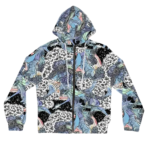 Icy Collage on a Women's Full-Zip Hoodie