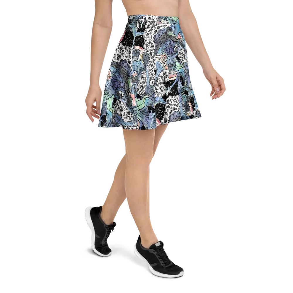 Icy Collage on Skater Skirt — Right