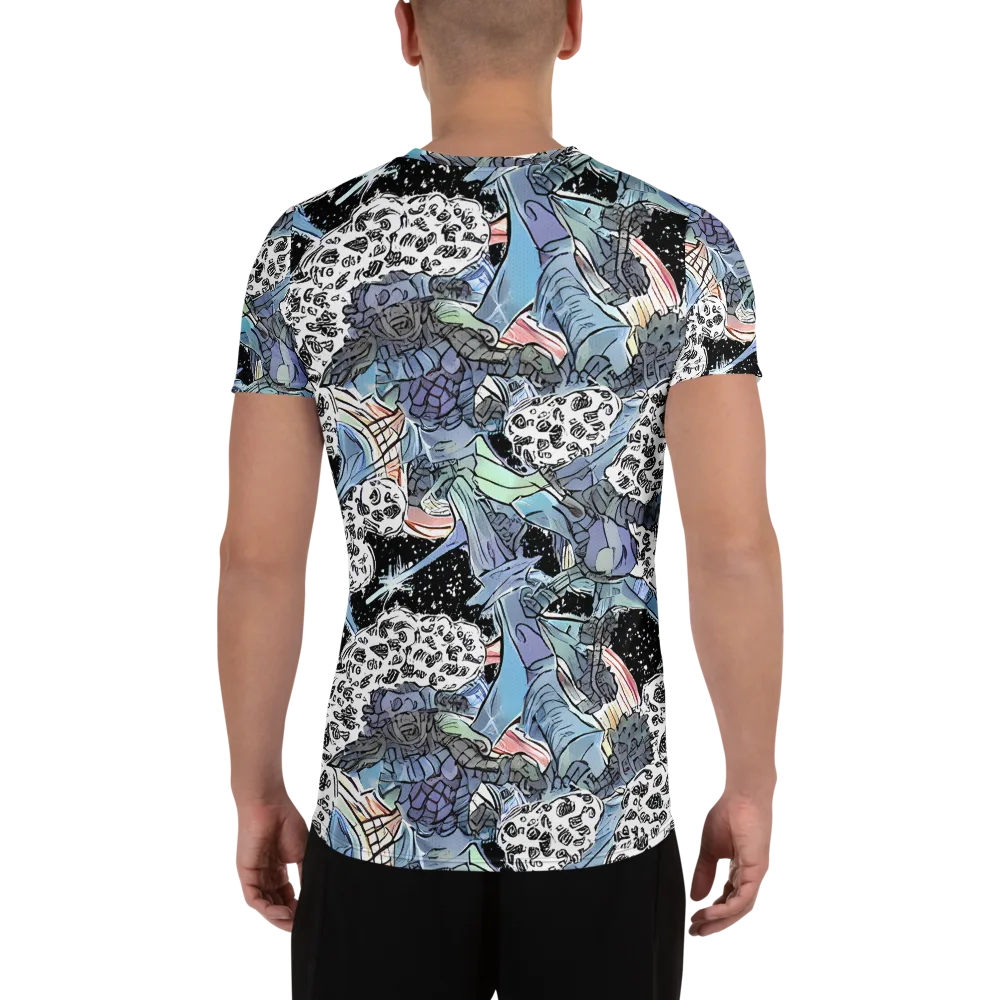 Icy Collage on Men's Athletic T-Shirt — Back