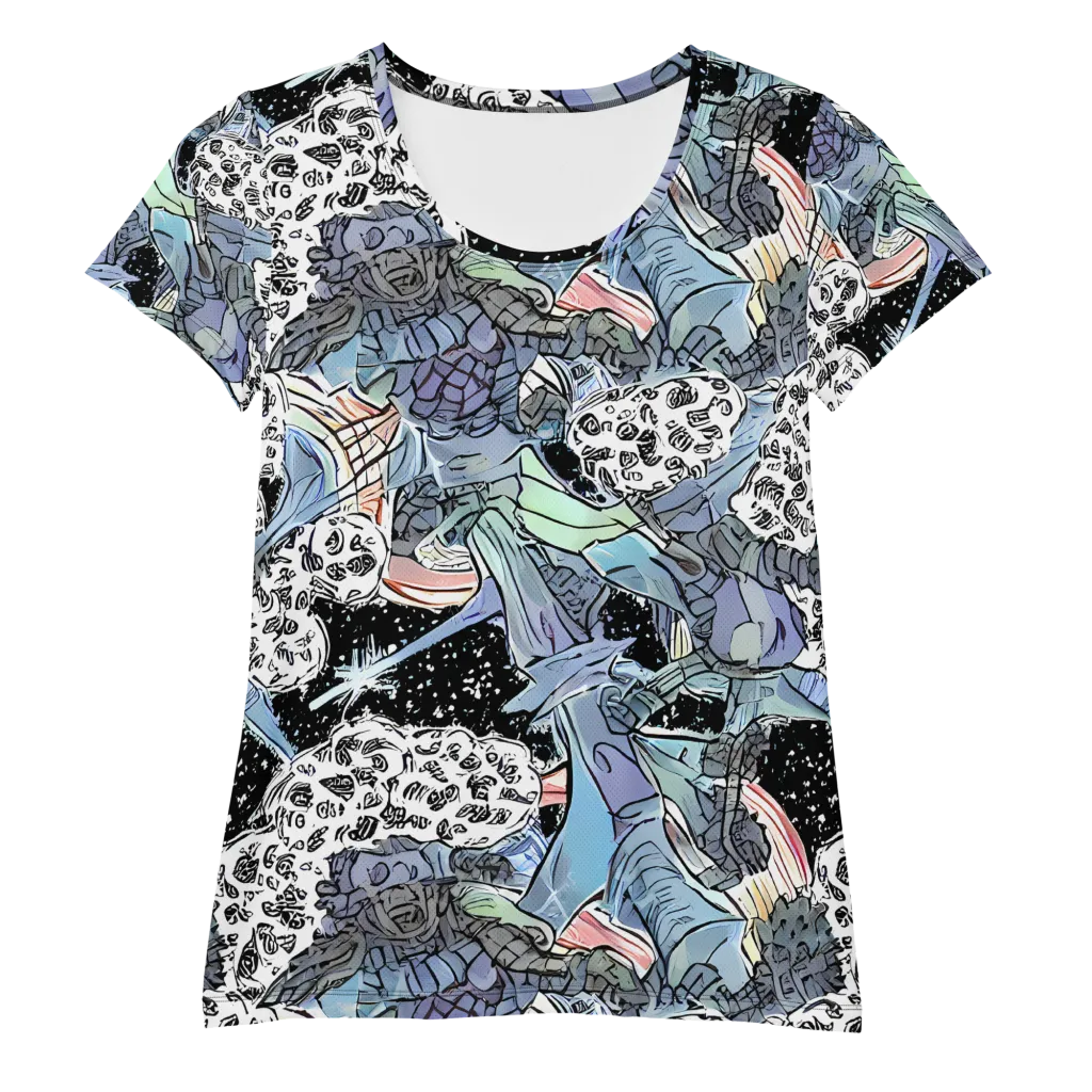 Icy Collage on Women's Athletic T-Shirt — Front
