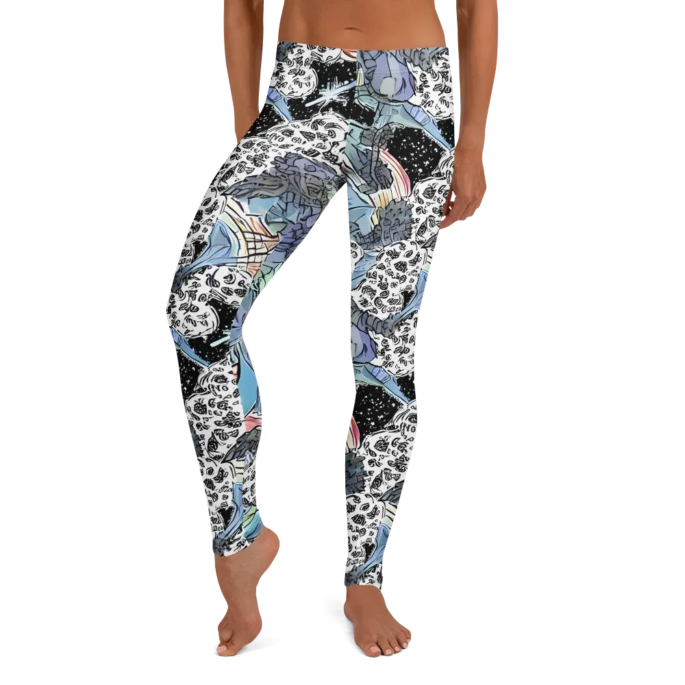 Icy Collage on Leggings — Front