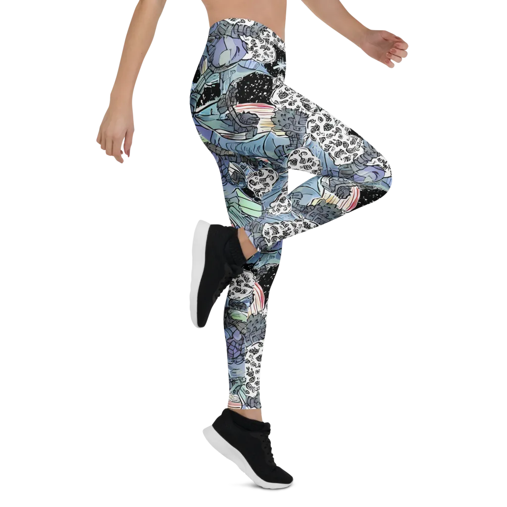 Icy Collage on Leggings — Right