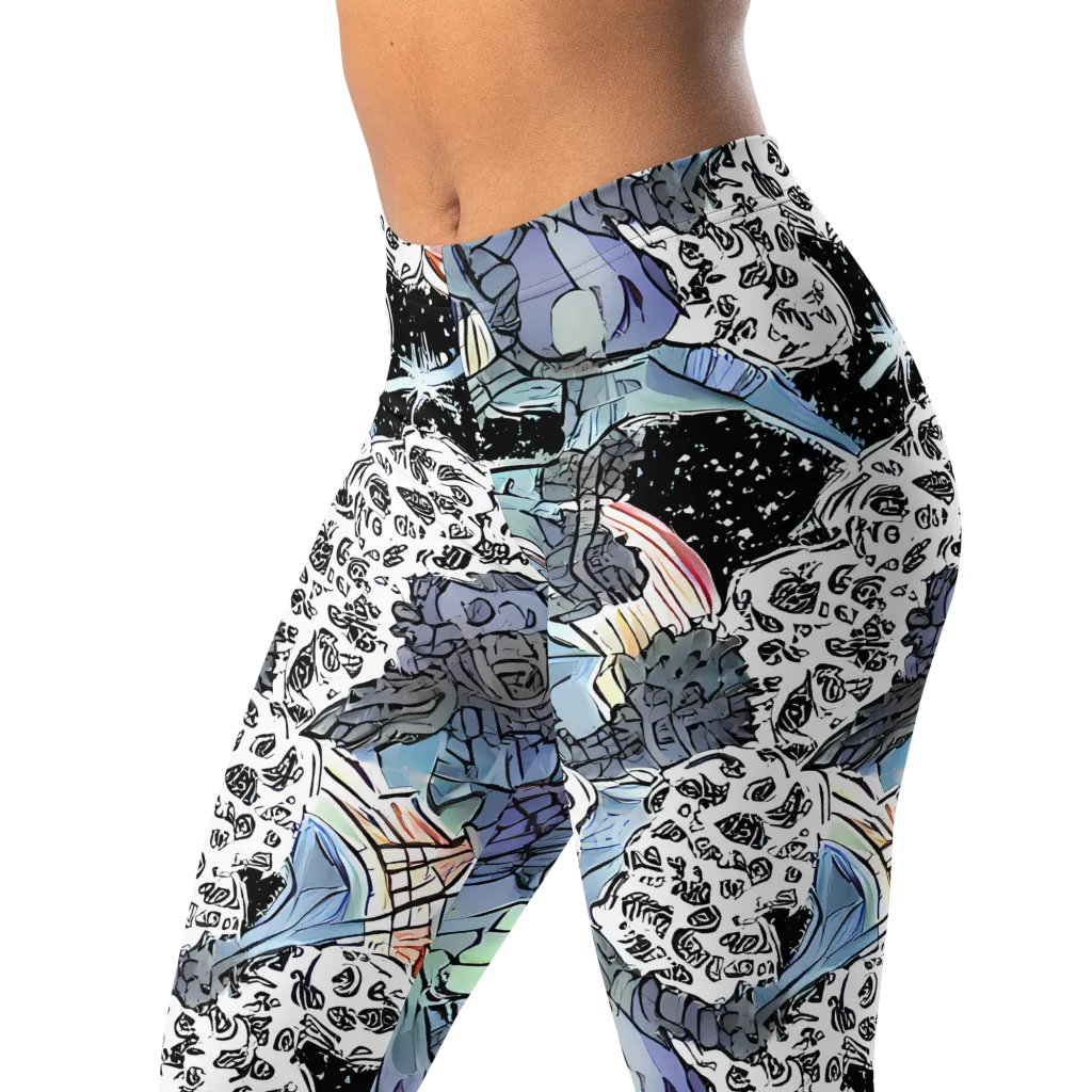 Icy Collage on Leggings — Left Front