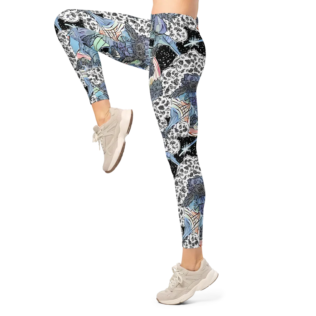 Icy Collage on Leggings — Left