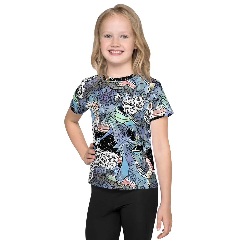 Icy Collage on Kids Crew Neck T-Shirt — Front