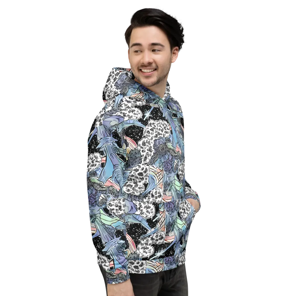 Icy Collage on Hoodie — Right