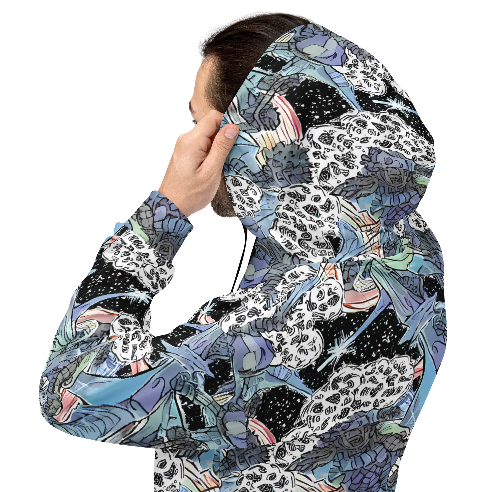 Icy Collage on Hoodie — Back