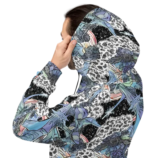 Icy Collage on a Hoodie