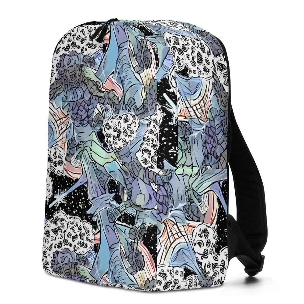 Icy Collage on Minimalist Backpack — Left