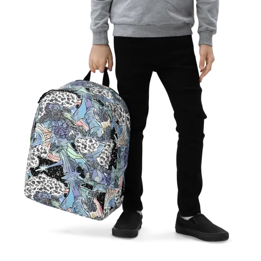 Icy Collage on a Minimalist Backpack