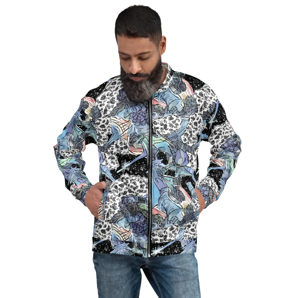 Icy Collage on Bomber Jacket — Front