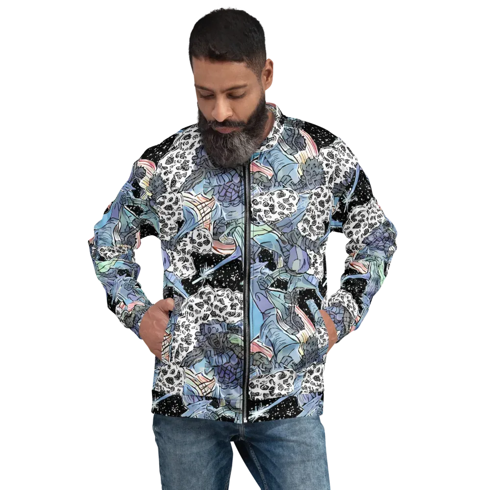 Icy Collage on Bomber Jacket — Front