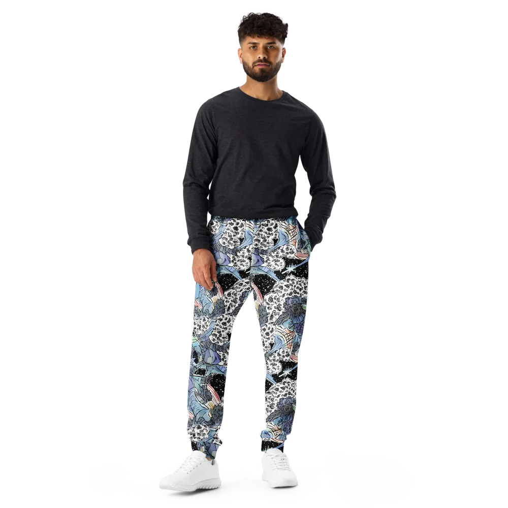 Icy Collage on Men's Joggers — Front