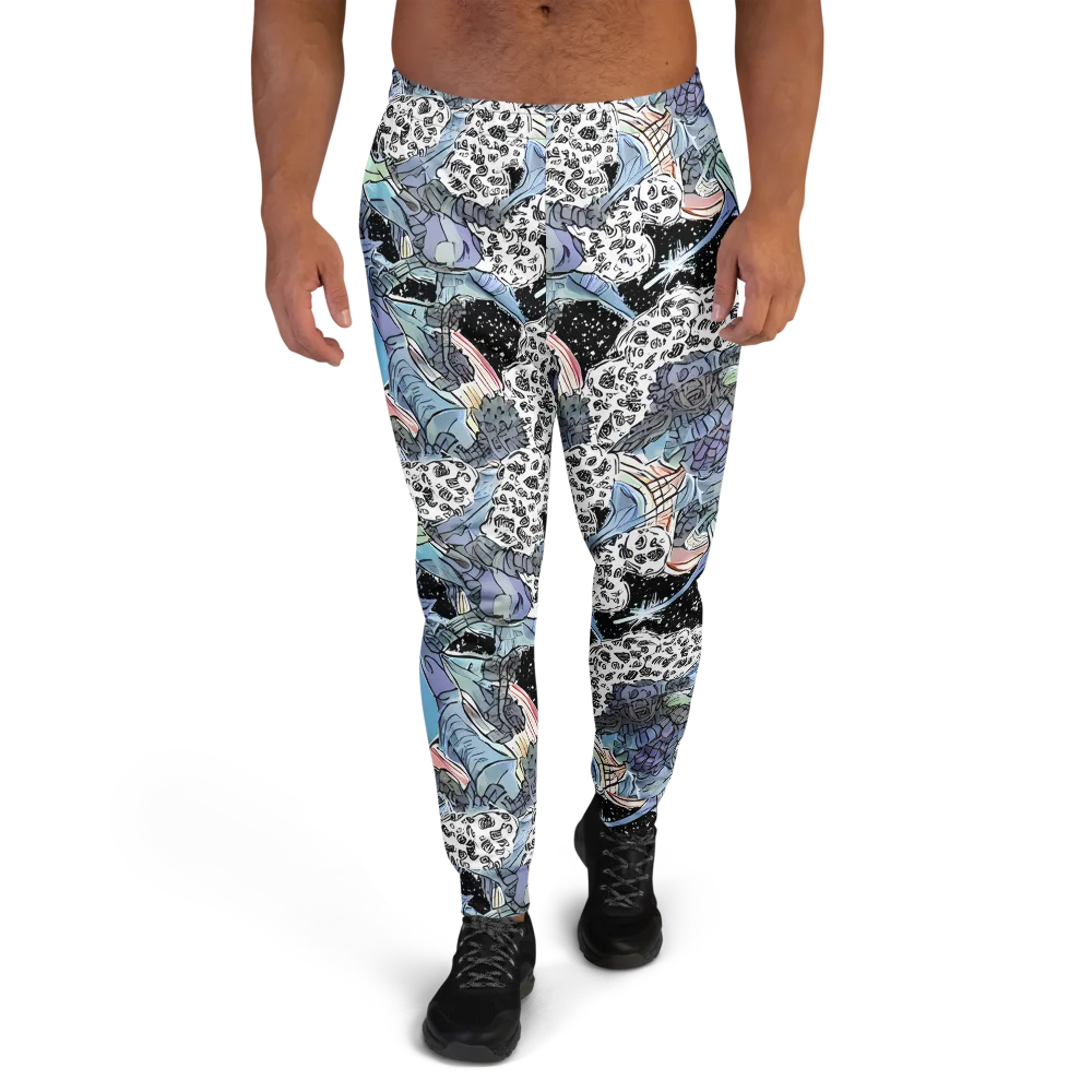 Icy Collage on Men's Joggers — Front
