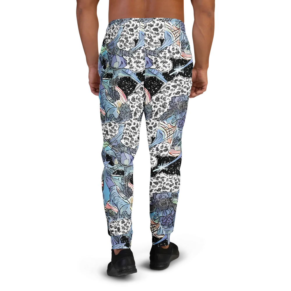 Icy Collage on Men's Joggers — Back