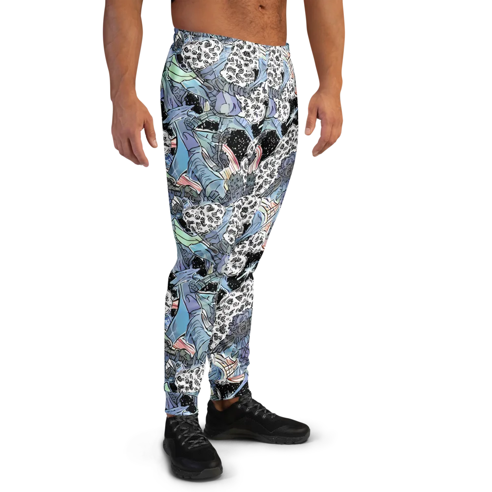 Icy Collage on Men's Joggers — Right