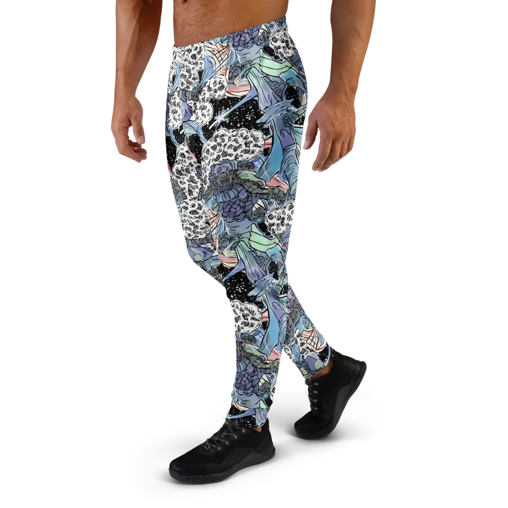 Icy Collage on Men's Joggers — Left