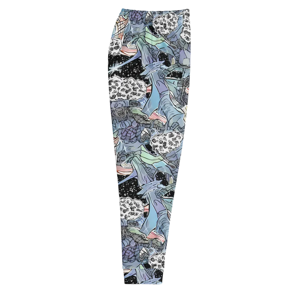 Icy Collage on Men's Joggers — Right