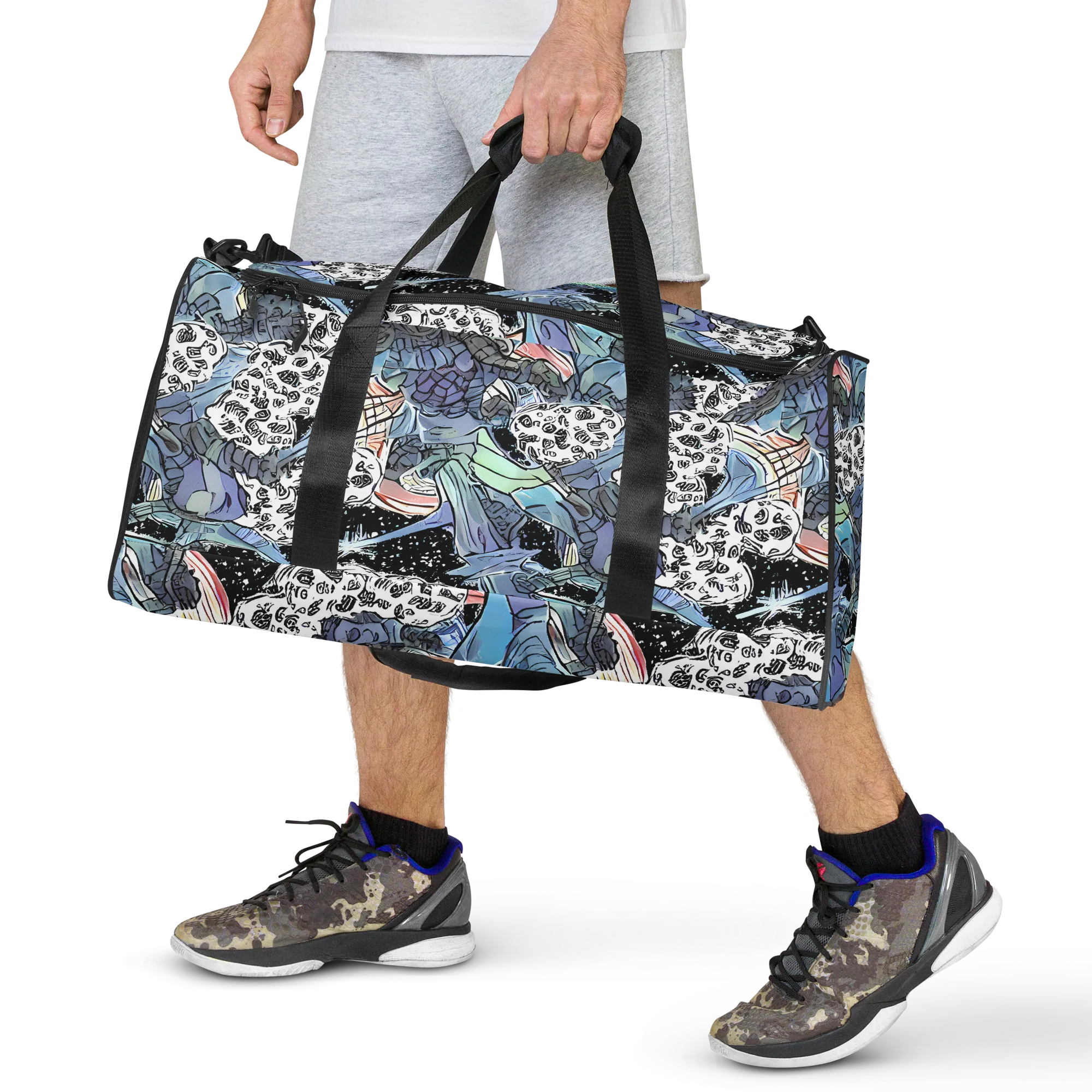 Icy Collage on Duffle Bag — Front