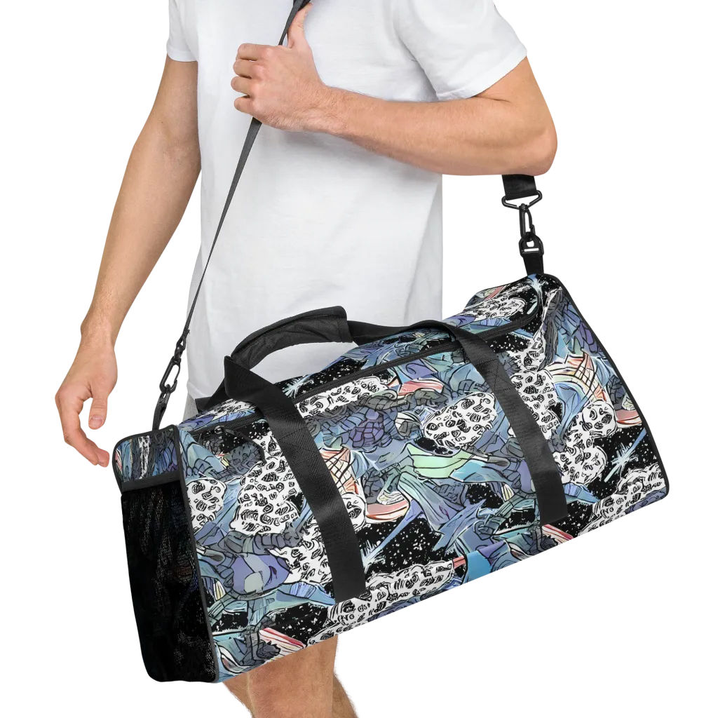 Icy Collage on Duffle Bag — Right Front