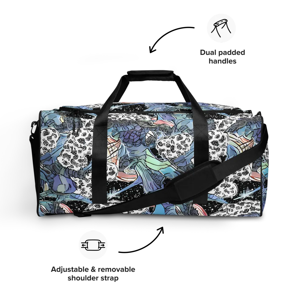 Icy Collage on Duffle Bag — Front