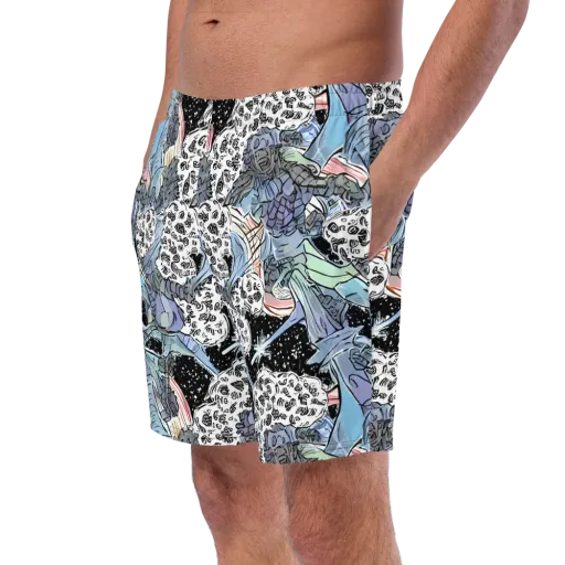 Icy Collage on a Swim Trunks