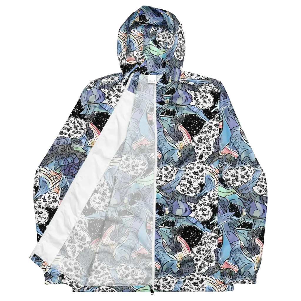 Icy Collage on Men's Windbreaker — Front