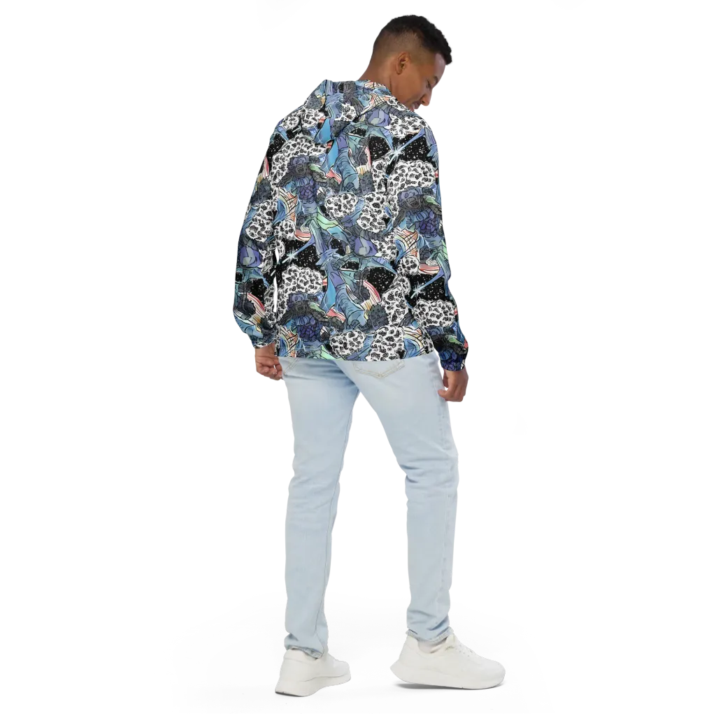 Icy Collage on Men's Windbreaker — Back