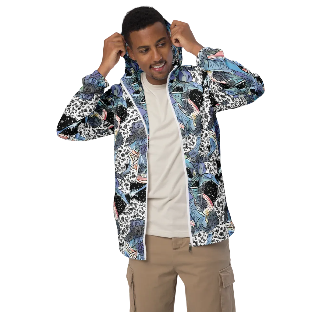 Icy Collage on Men's Windbreaker — Front