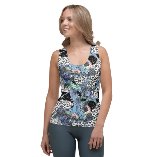Icy Collage on a Women's Tank Top