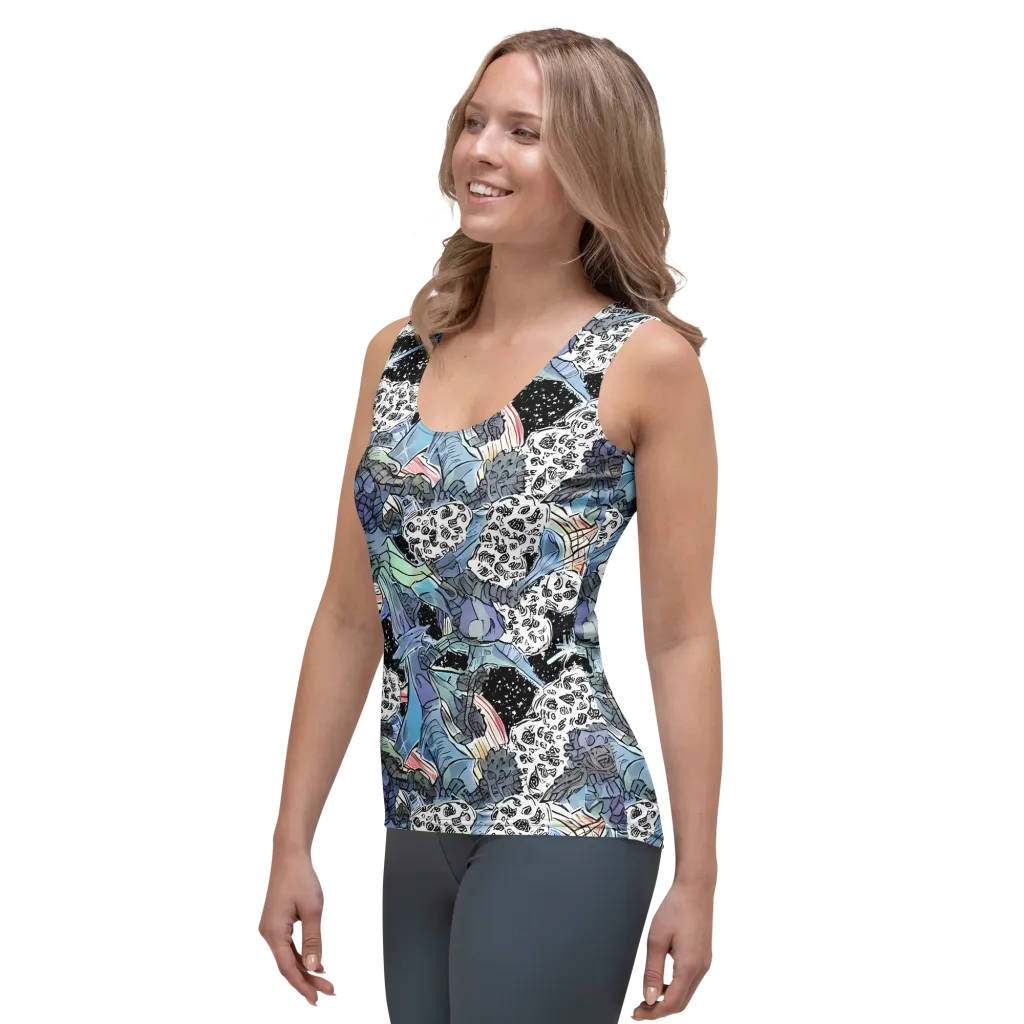 Icy Collage on Women's Tank Top — Left Front