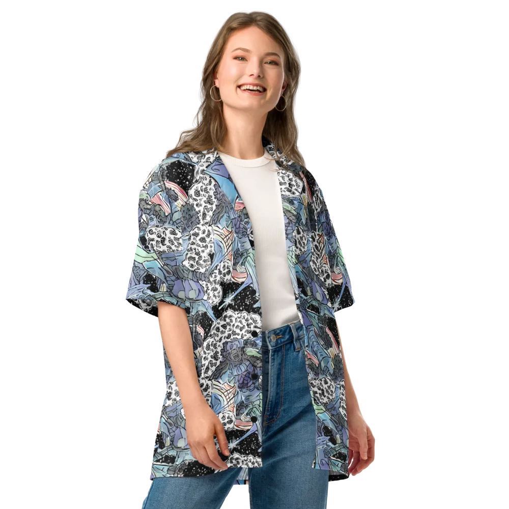 Icy Collage on Button Shirt — Front