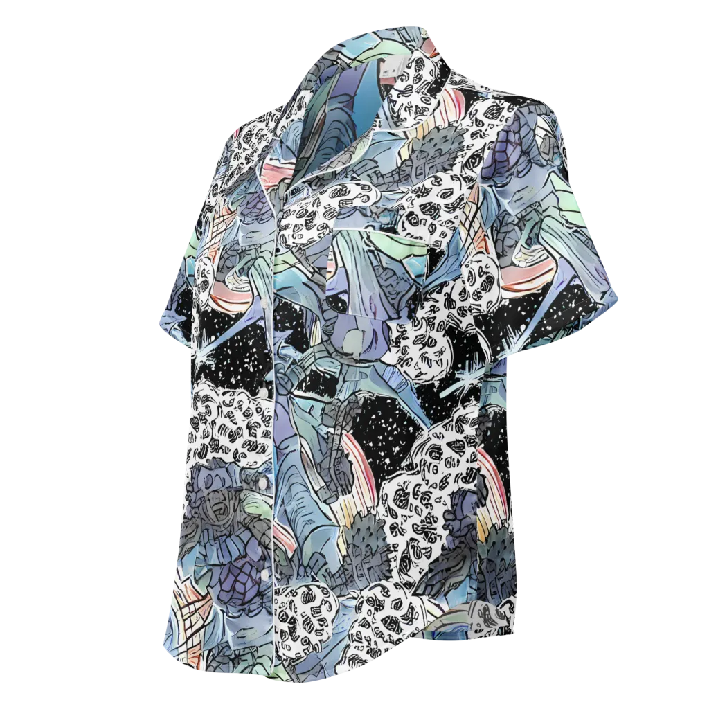 Icy Collage on Women's Short Sleeve Pajama Top — Left Front