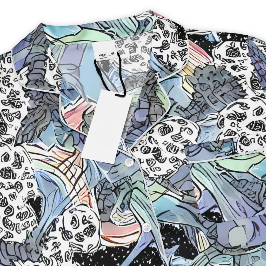 Icy Collage on Women's Short Sleeve Pajama Top — Product details