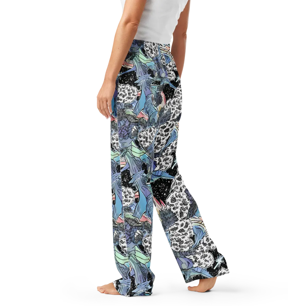 Icy Collage on Women's Pajama Pants — Left